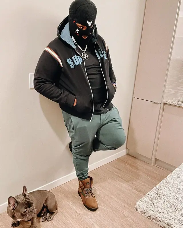Peezy outfit in Supreme, Scotch & Soda, and Vlone, 2021