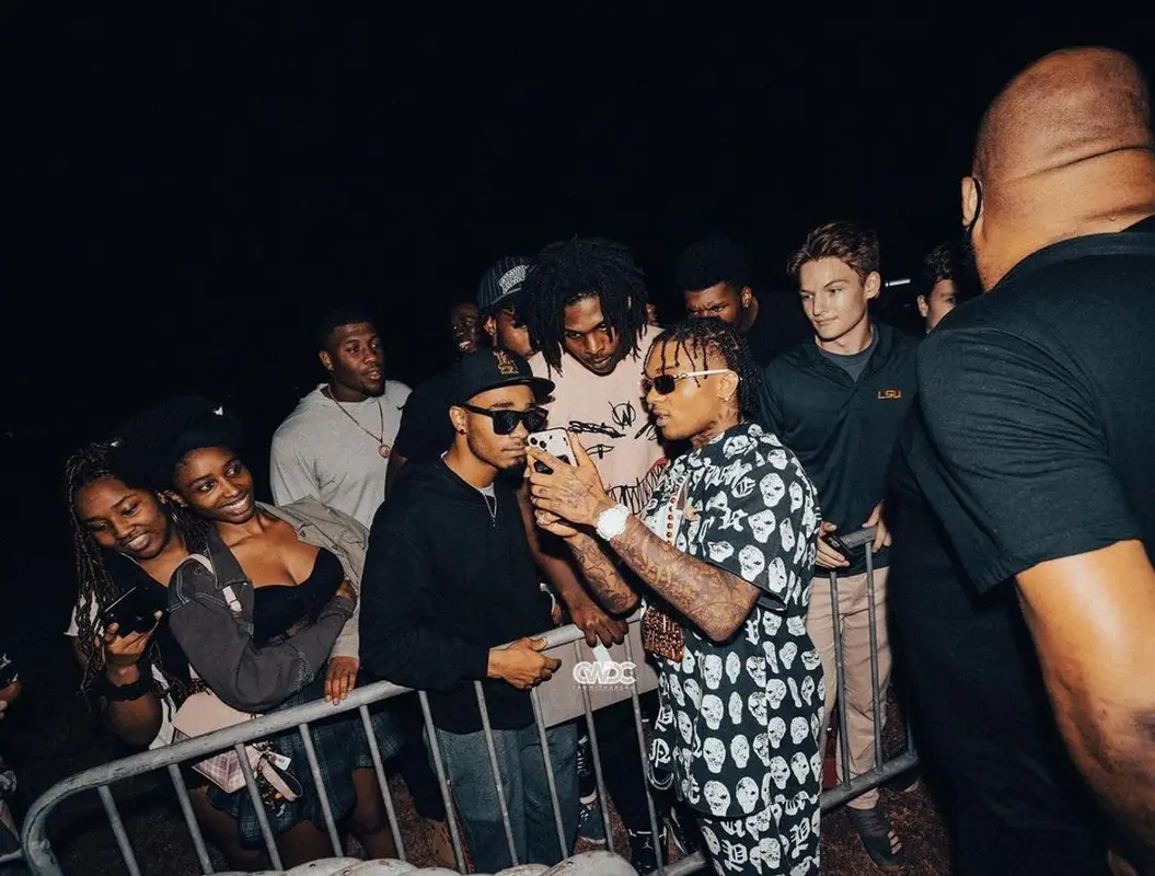 Swae Lee outfit in Vyner Articles, Nike, and Cartier, 2021