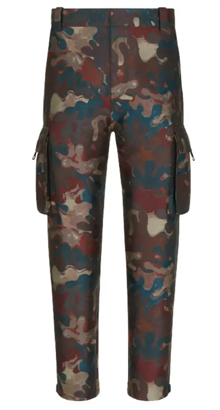 Dior Multicolor Camouflage Technical Jacquard Cargo Pants $1450