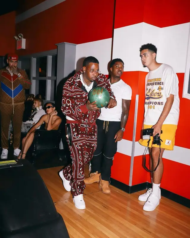 Lil Duke outfit in Amiri, Nike, and Cartier, 2021