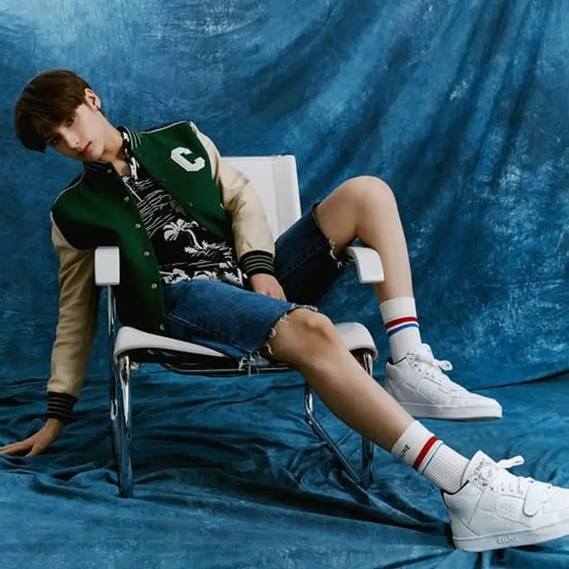 Hueningkai outfit in Celine, 2021