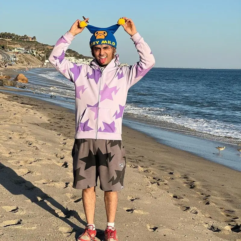Lil Pump outfit in Bape and Nike, 2021