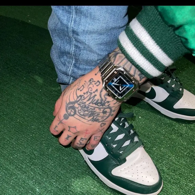 Lil Skies outfit in Hanes, Amiri, and New Era, 2021