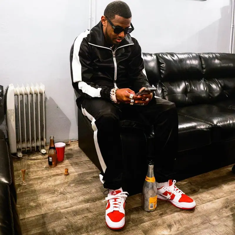 Fabolous outfit in Nike and Amiri, 2021