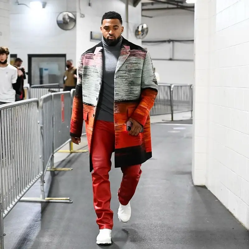 Jamal Adams outfit in Berluti, Martine Rose, and CamperLab, 2021