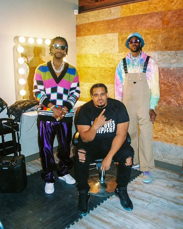 2 Chainz outfit in Anti Social Social Club, Prada, and Nike, 2021