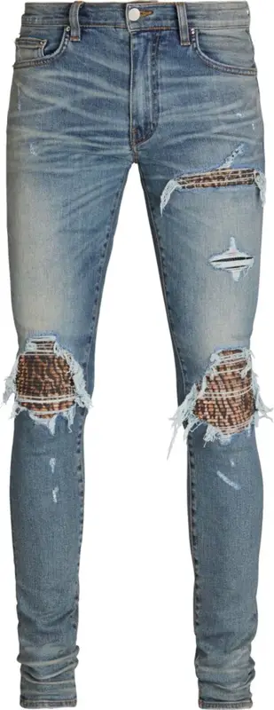 Amiri Tapered Mx1 Leopard Patch Jeans | WHAT'S ON THE STAR?