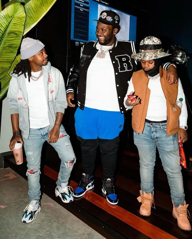 Babyface Ray outfit in Amiri, Supreme, and True Religion, 2021