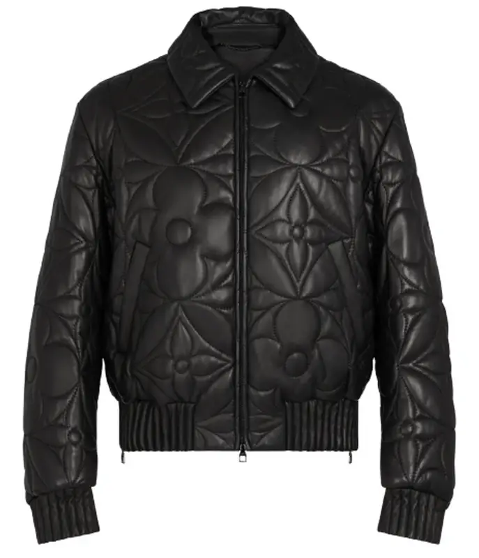 Louis Vuitton Monogram Quilted Hooded Jacket 1AFA72 , Black, 52
