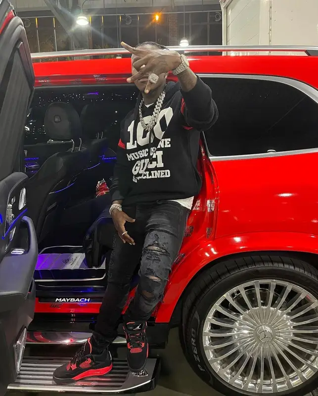 DaBaby outfit in Gucci, Amiri, and Jordan, 2021