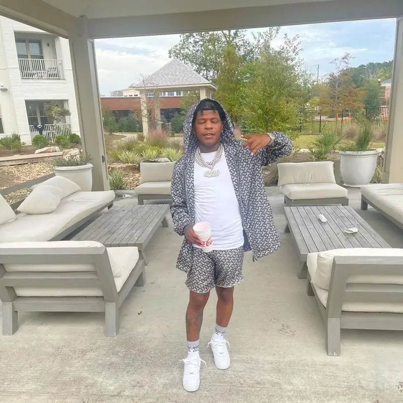 Rylo Rodriguez outfit in Burberry and Nike, 2021
