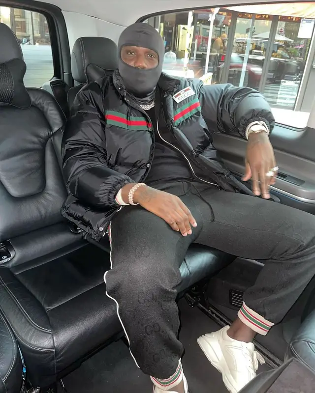 Headie One outfit in Gucci, 2021