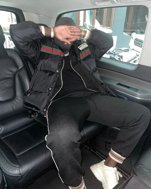 Headie One outfit in Gucci, 2021