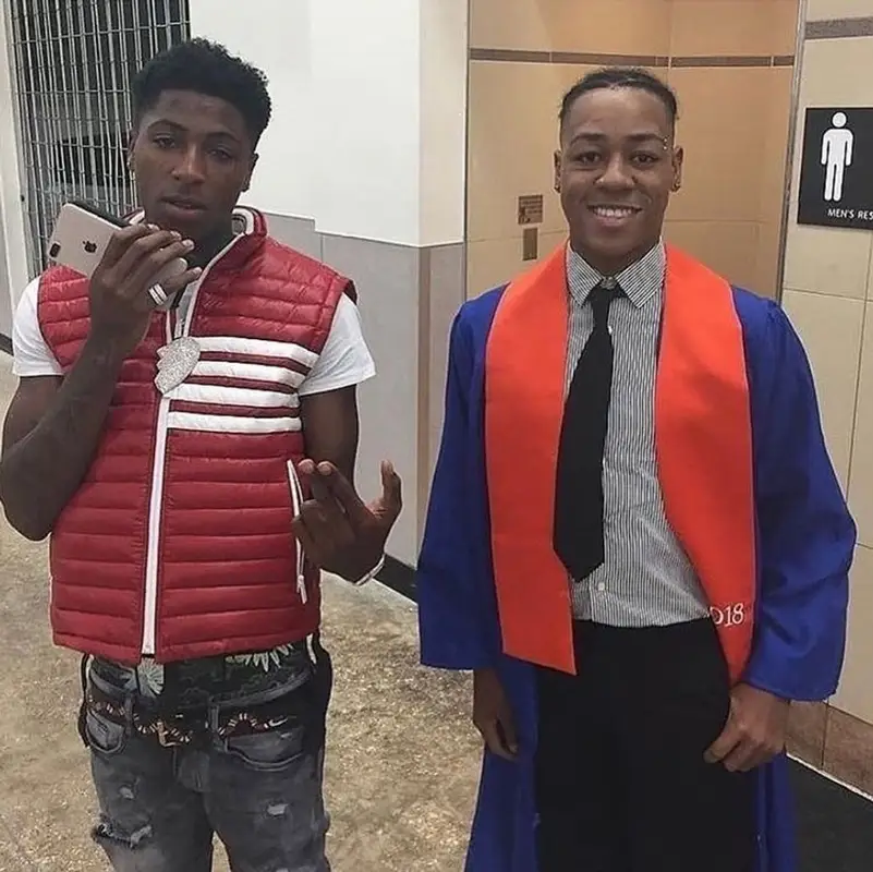 NBA YoungBoy outfit in Thom Browne, Crysp Denim, and Gucci, 2021