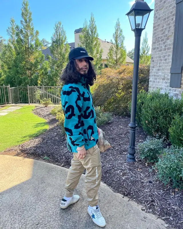 Russ outfit in Billionaire Boys Club, Aape, and Hugo Boss, 2021