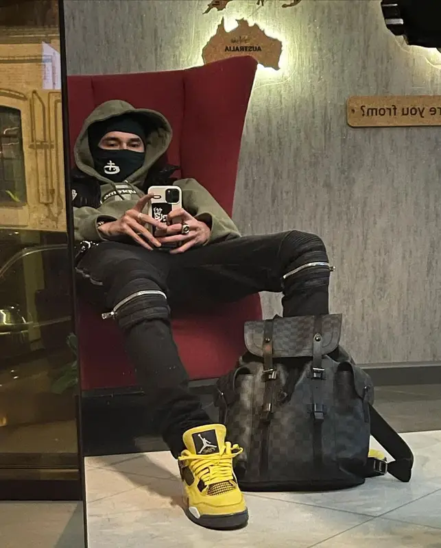 Obladaet outfit in Awake NY, Obladaet Merch, and Moncler, 2021