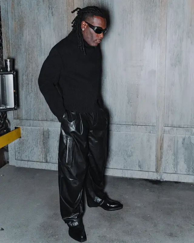 Burna Boy outfit in Bottega Veneta, 2021