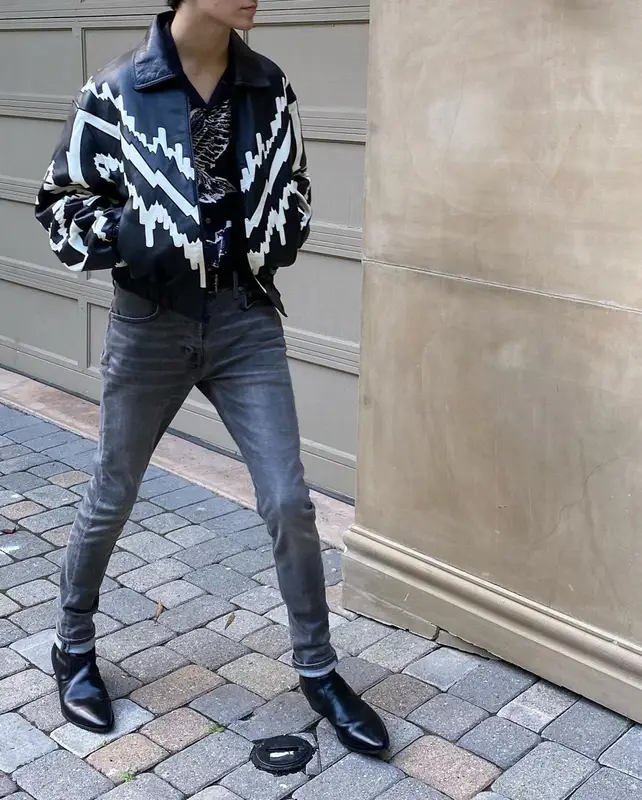 Lil Huddy outfit in Celine and AllSaints, 2021