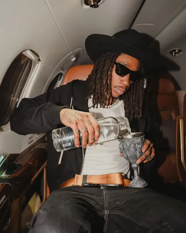 Wiz Khalifa outfit in Rick Owens and Celine, 2021