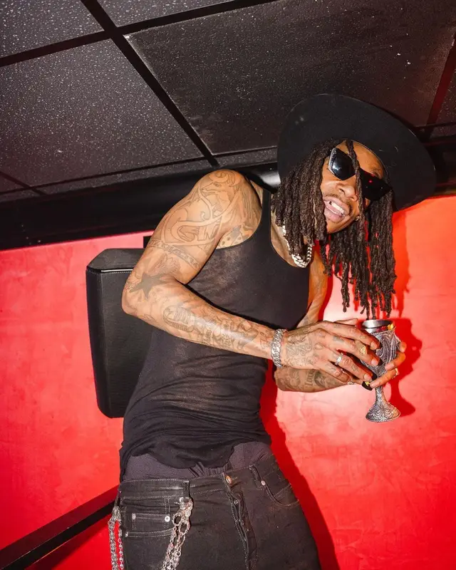 Wiz Khalifa outfit in Rick Owens and Celine, 2021