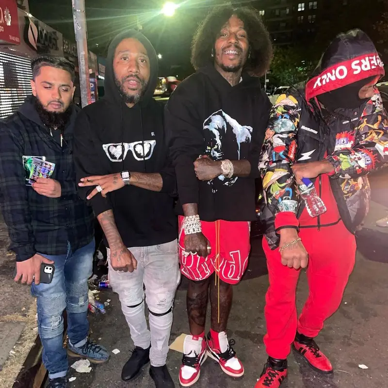 Sauce Walka outfit in Vlone, Rhude, and Reves Paris, 2021