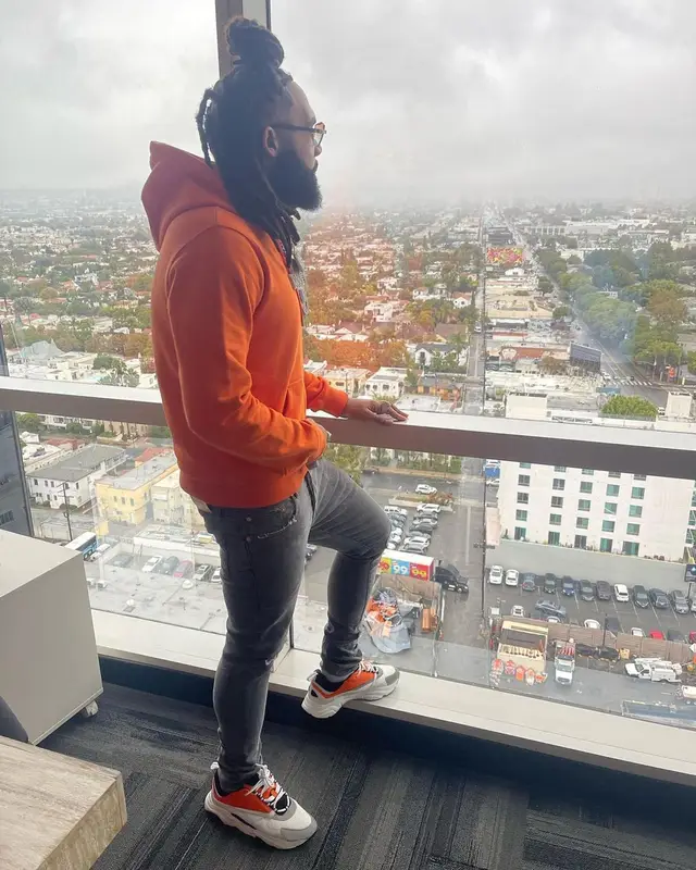 Money Man outfit in Dior and Amiri, 2021