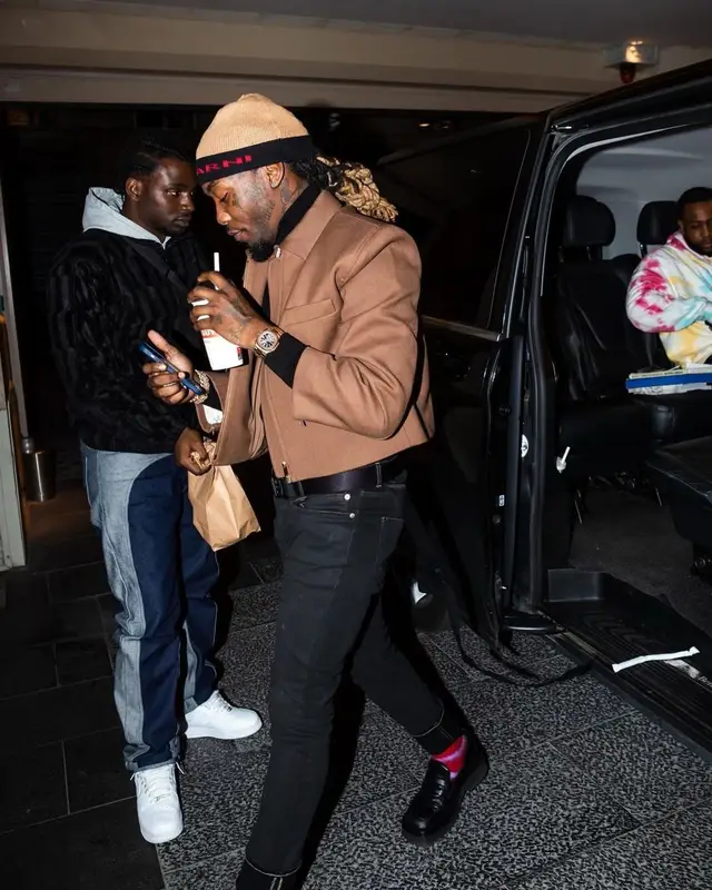 Offset outfit in Jacquemus, Loewe, and Marni, 2021