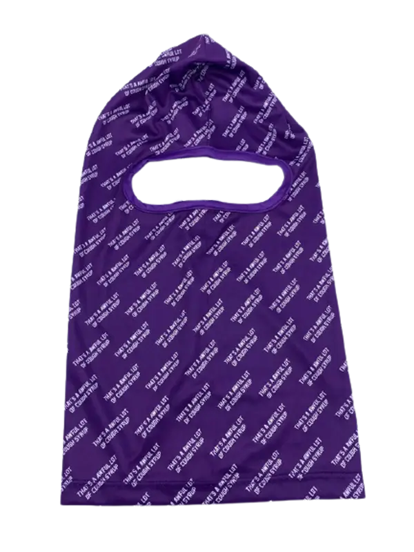 Cough Syrup Purple Ski Mask $100
