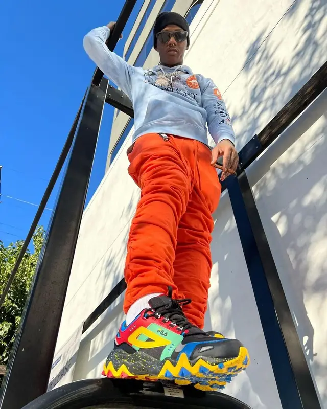 Famous Dex outfit in SelfMade Boutique and Fila, 2021