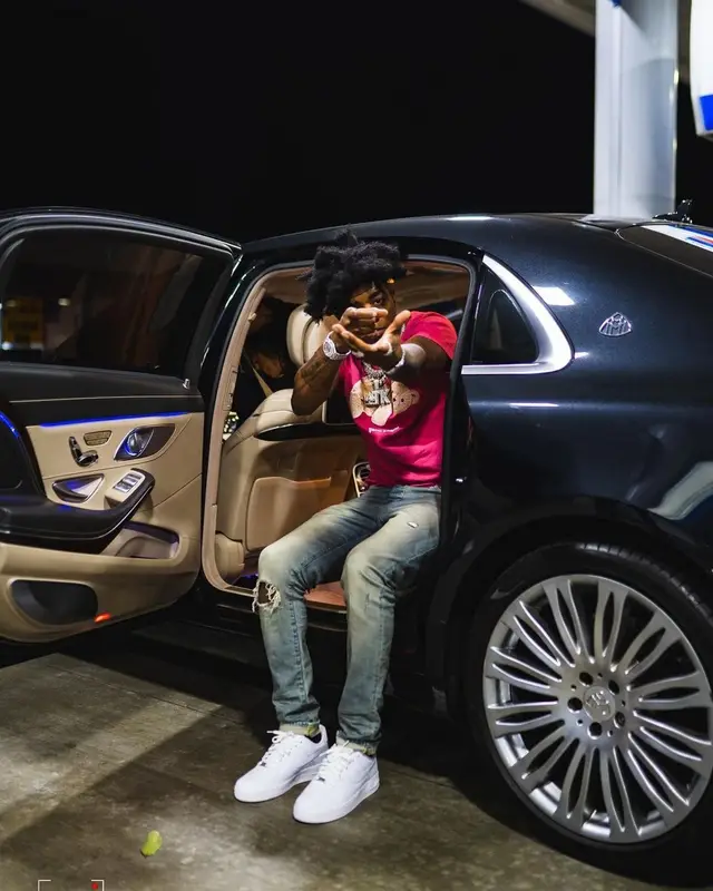 Yungeen Ace outfit in Palm Angels, Purple Brand, and Nike, 2021