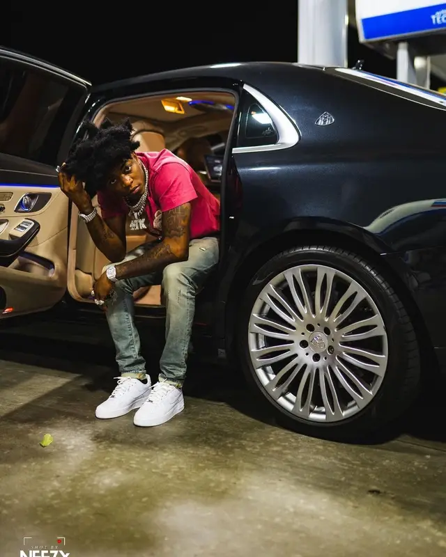 Yungeen Ace outfit in Palm Angels, Purple Brand, and Nike, 2021