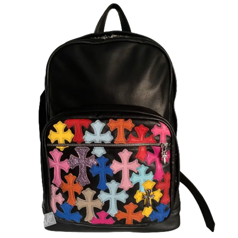 Chrome Hearts Multicolor Cross Patch Black Backpack | WHAT'S ON