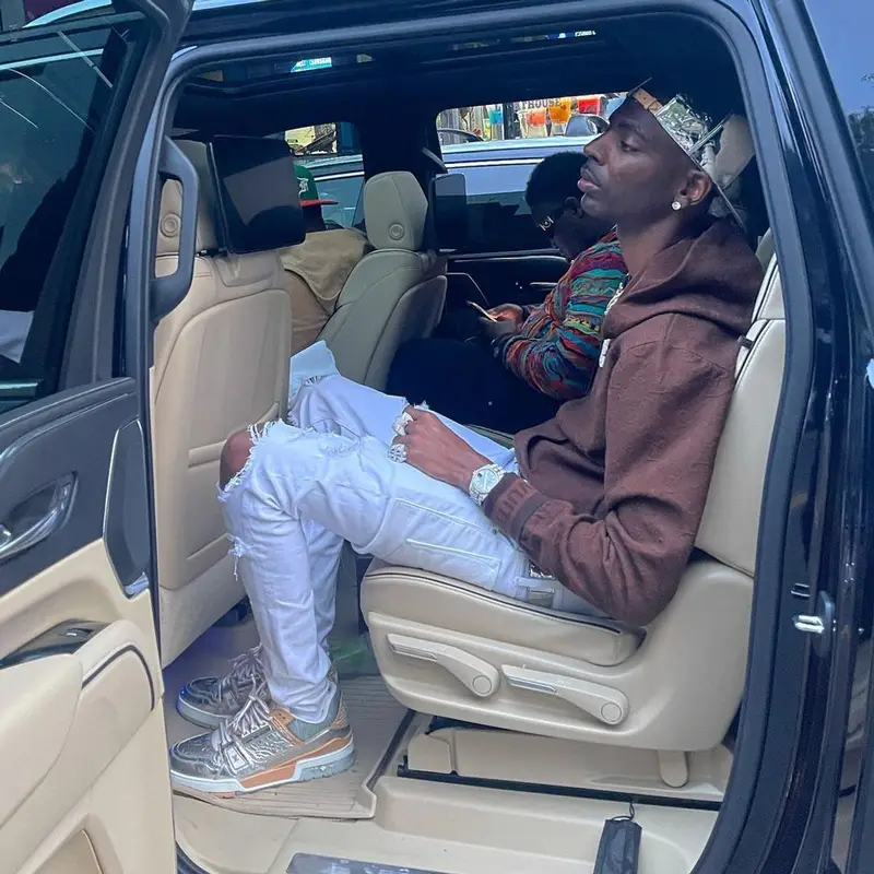 Young Dolph outfit in Louis Vuitton, 2021
