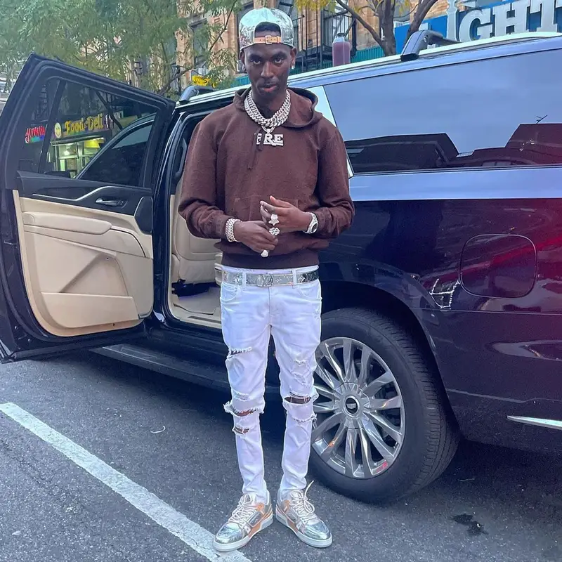 Young Dolph outfit in Louis Vuitton, 2021