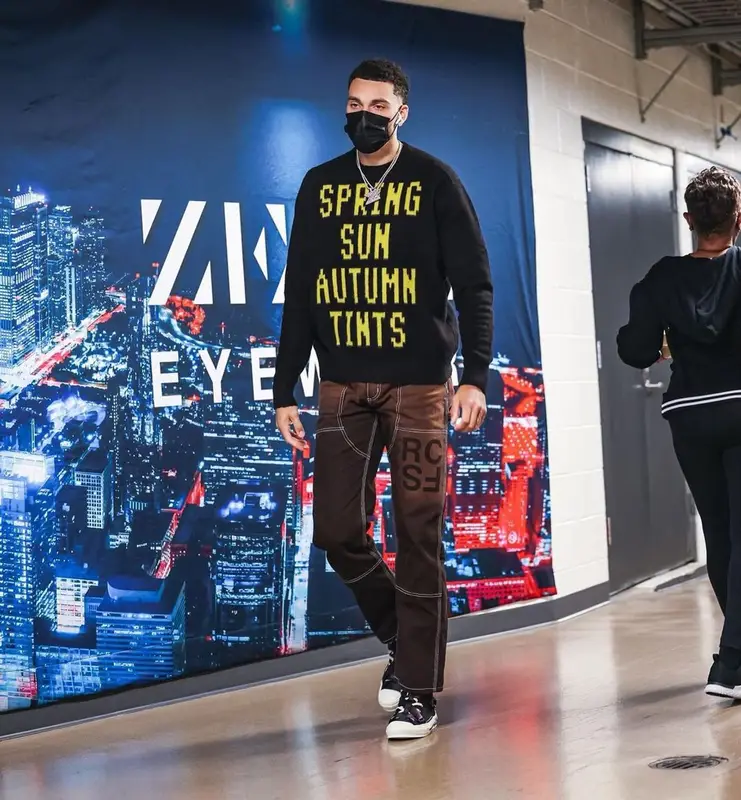 Zach LaVine outfit in OAMC, Reese Cooper, and Dior, 2021