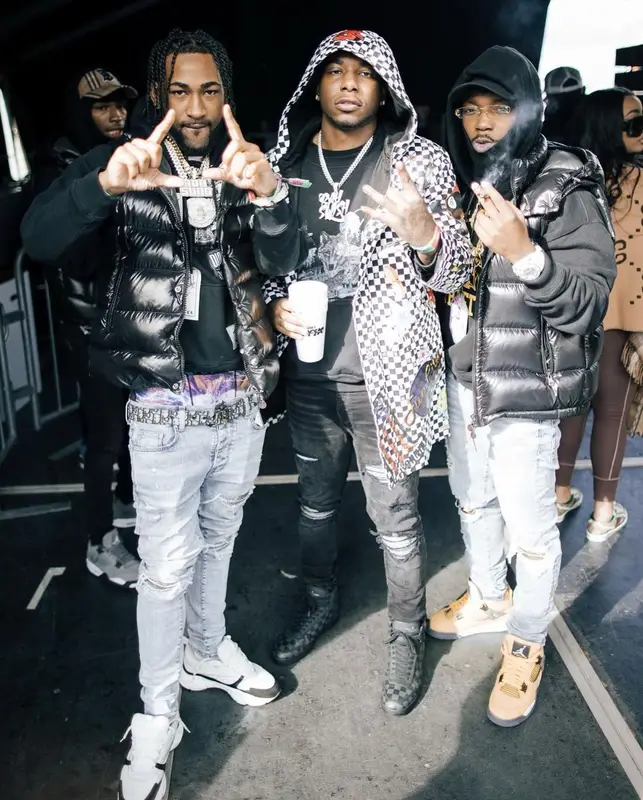 Ron Suno outfit in Moncler, Dior, and Amiri, 2021