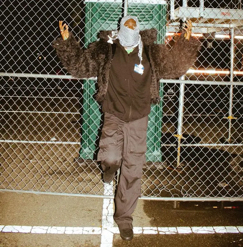 Sheck Wes outfit in Balenciaga and Nike, 2021
