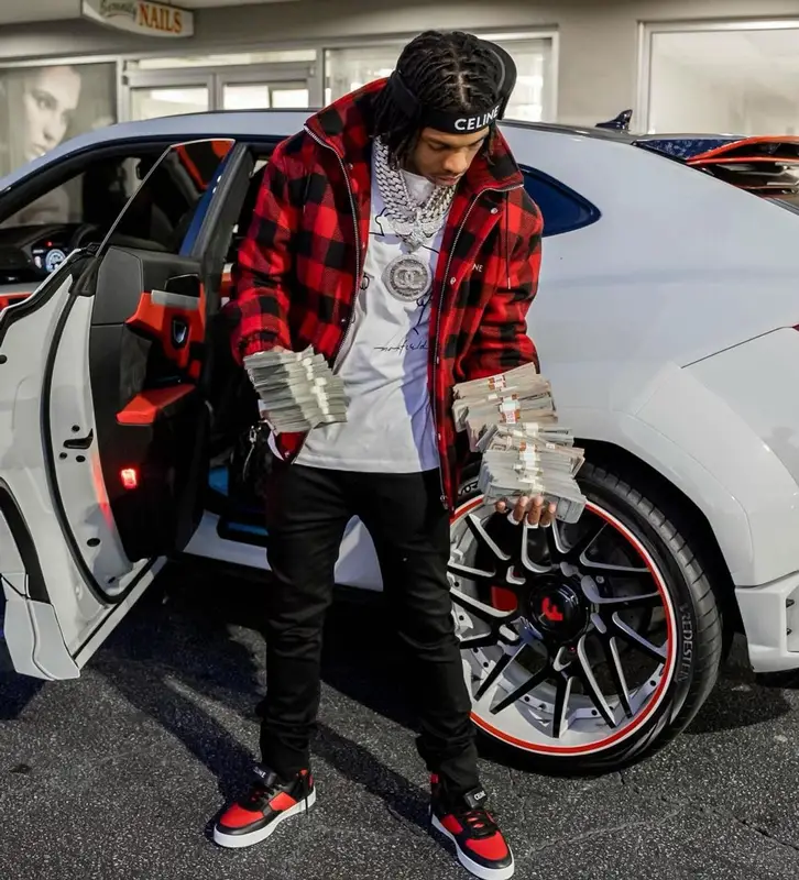 Lil Baby outfit in Amiri and Celine, 2021