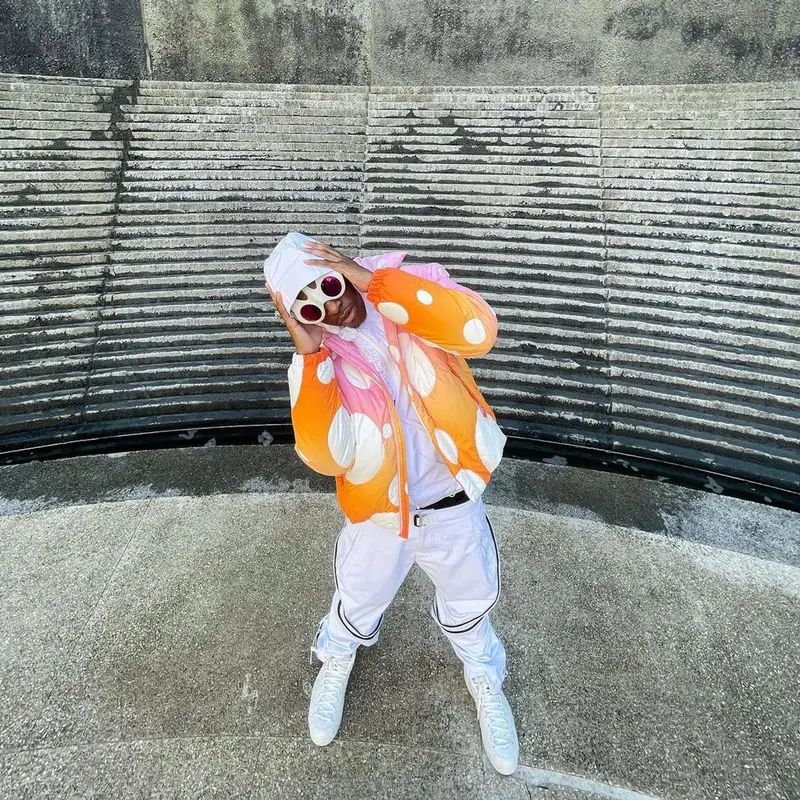 Bloody Osiris outfit in ERL, Nike, and Post Archive Faction, 2021