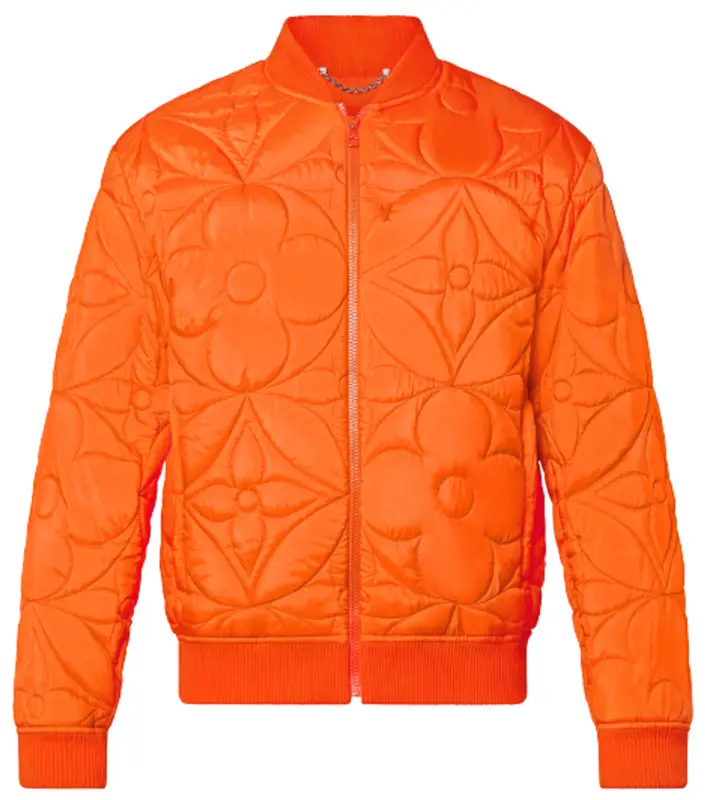 Louis Vuitton Lvse Quilted Orange Blouson Jacket