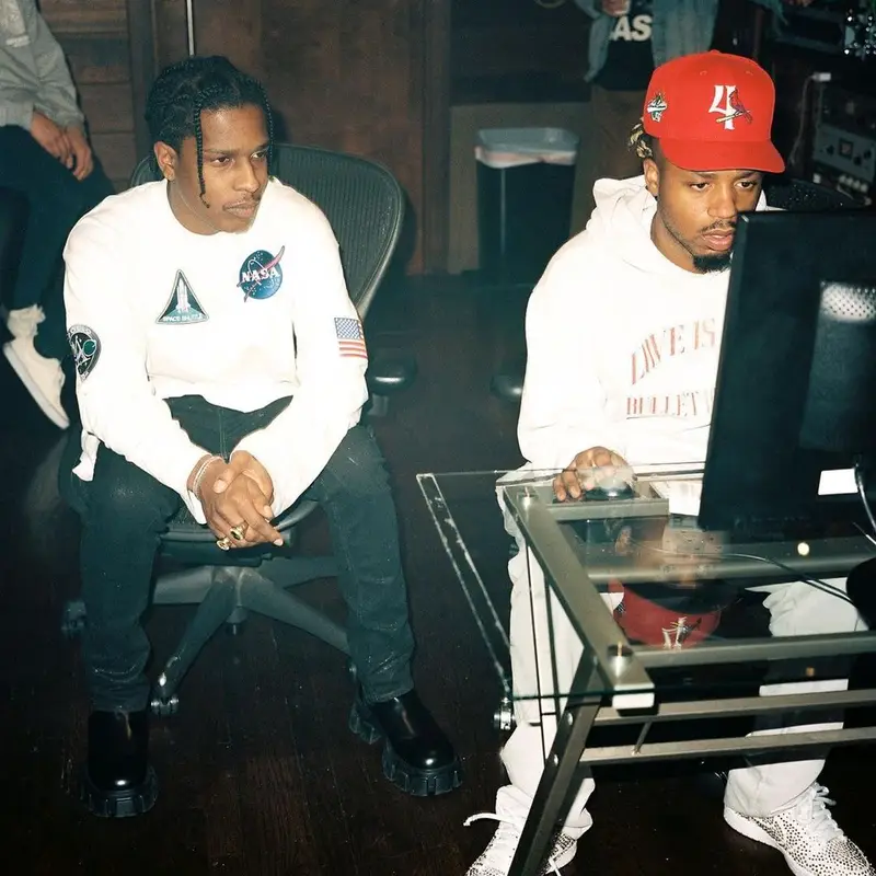 ASAP Rocky outfit in Balenciaga, Rick Owens, and Prada, 2021