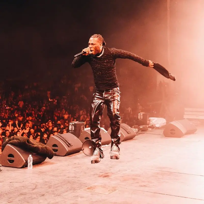 Burna Boy outfit in Rick Owens and Bottega Veneta, 2021