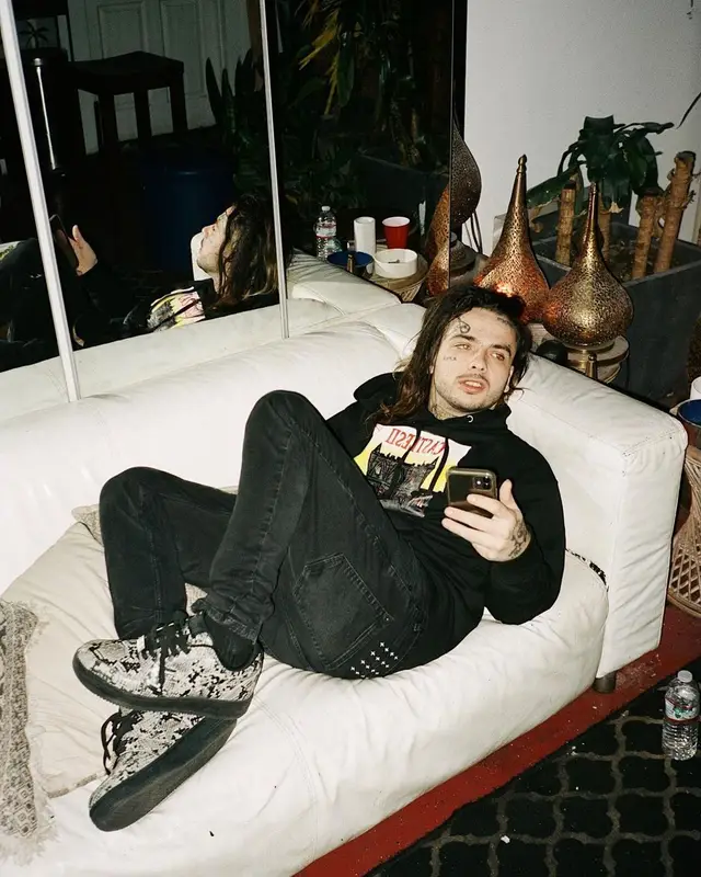 Big Head outfit in Lil Peep Merch and Ksubi, 2021