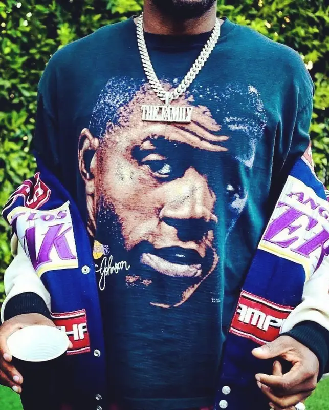 Fabolous outfit in Eric Emanuel, Jordan, and Gallery Dept., 2021
