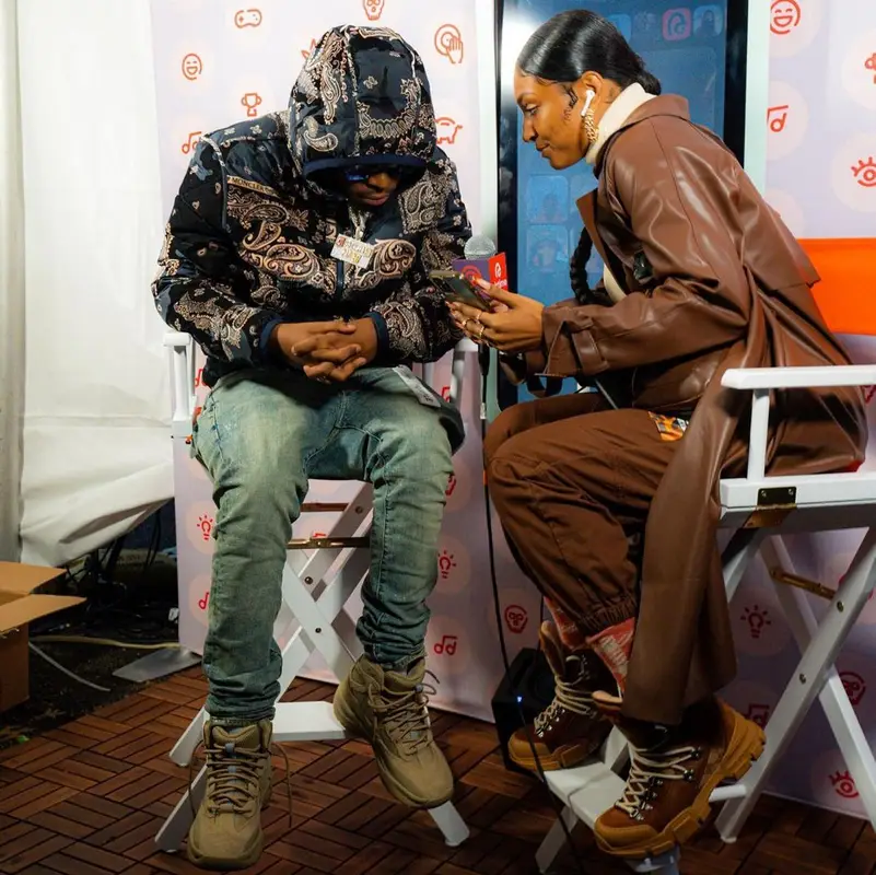 YN Jay outfit in Moncler, Bape, and Louis Vuitton, 2021
