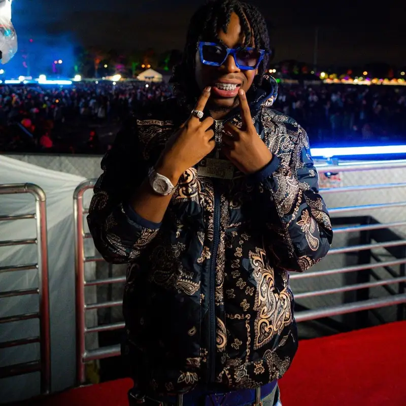 YN Jay outfit in Moncler, Bape, and Louis Vuitton, 2021