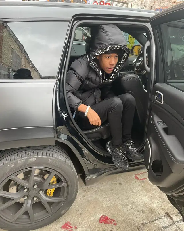 Nardo Wick outfit in Represent, Balenciaga, and Moncler, 2021