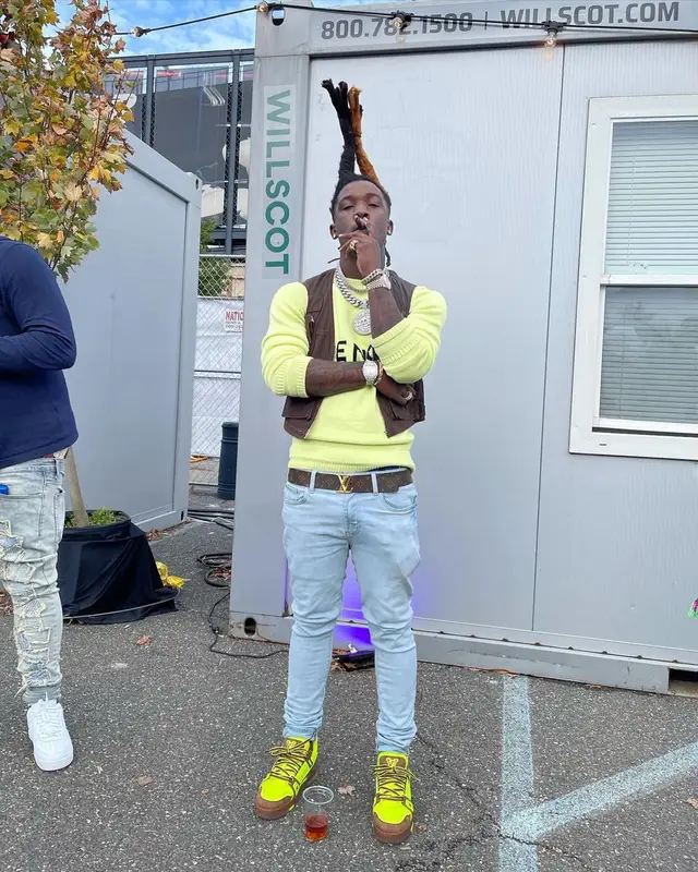 Hot Boii outfit in Givenchy, Amiri, and Louis Vuitton, 2021