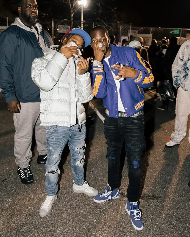 Bobby Shmurda outfit in Amiri, Nike, and Dior, 2021