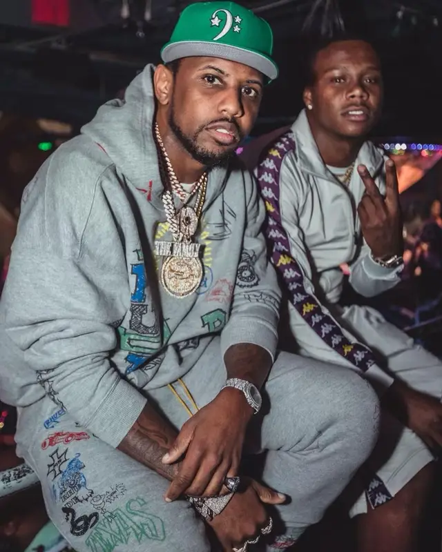 Fabolous outfit in Rhude, Nike, and Off-White, 2021